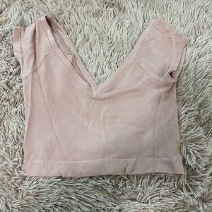 free people cropped workout top
